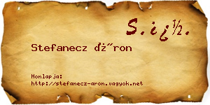 Stefanecz Áron névjegykártya